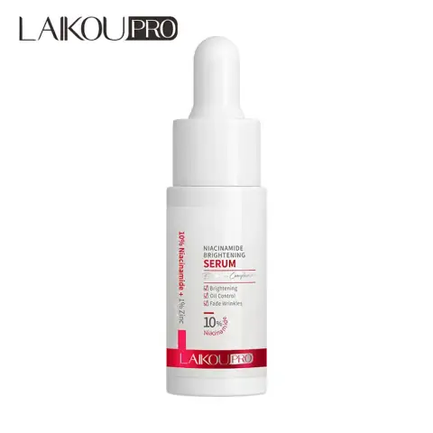 Laikou Pro Niacinamide Brightening Serum 10% 17ml bottle with dropper, clear and vibrant packaging.