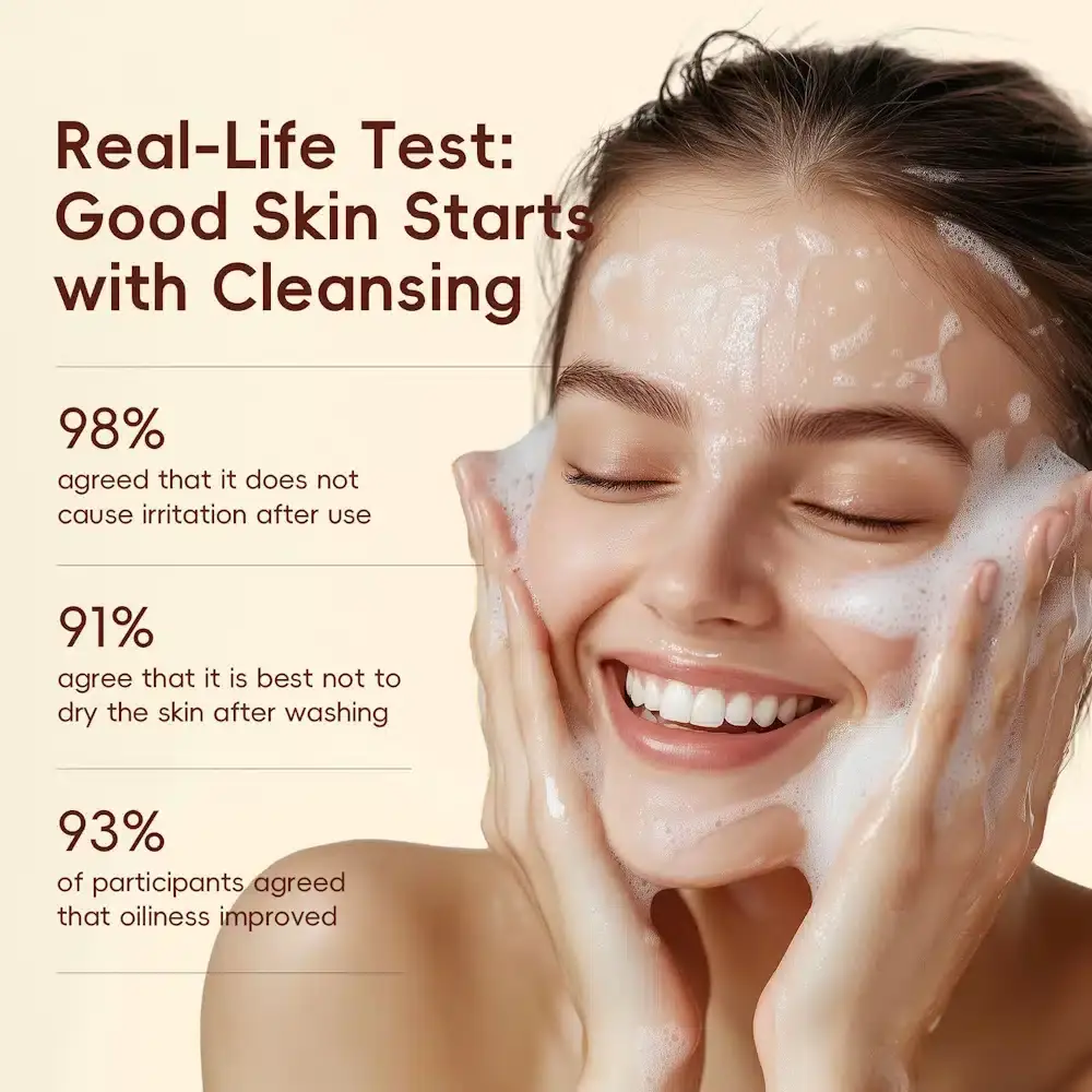 Two Laikou Rice Silky Cleanser 50g tubes, one upright and one showing back details. - thumbnail