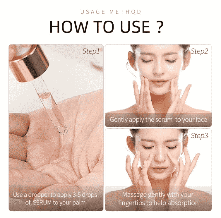 Laikou Japan Sakura Serum bottle with the dropper held above, a pink serum drop falling. - thumbnail