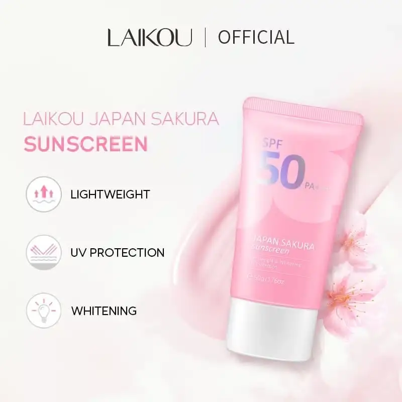 Hand holding a pink Laikou Sakura serum bottle, ready for daily skincare application. - thumbnail