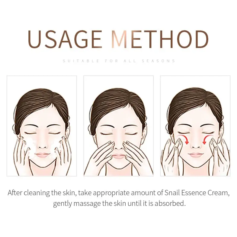 Close-up of Laikou French Snail Essence Cream 50gm showing smooth, white texture inside jar. - thumbnail