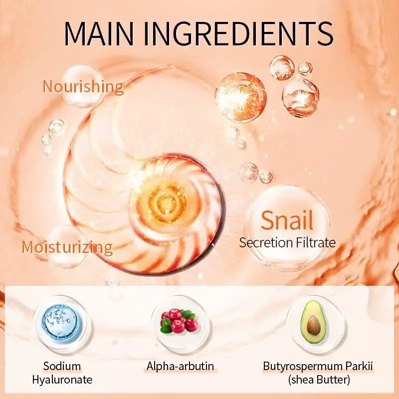 Open Laikou Snail Essence Face Cream jar with golden spatula, showing rich white texture. - thumbnail