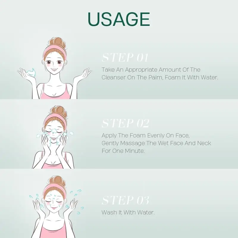 Laikou Tea Tree Acne Cleanser's creamy white texture squeezed onto a finger. - thumbnail