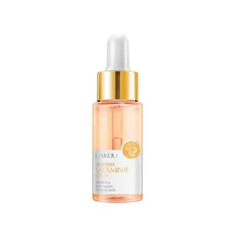 Laikou Vitamin C Serum 17ml bottle with a white dropper cap and orange label, standing upright.