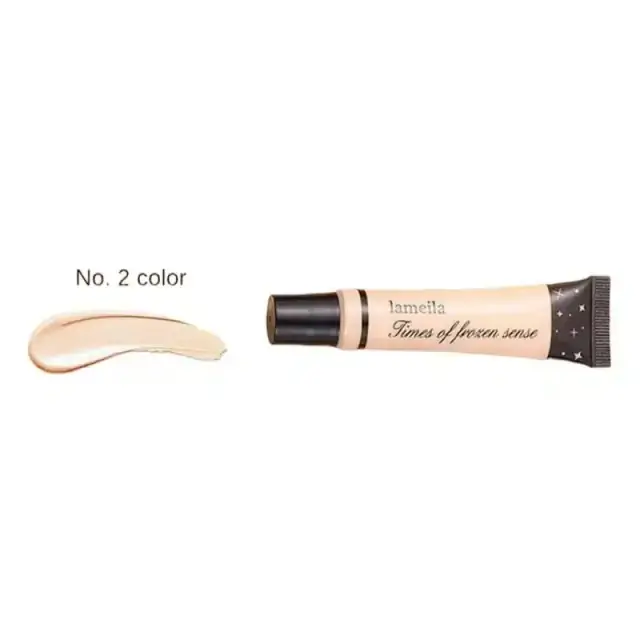 Lameila Color Corrector Concealer 02 stick standing, revealing green balm through its clear barrel.