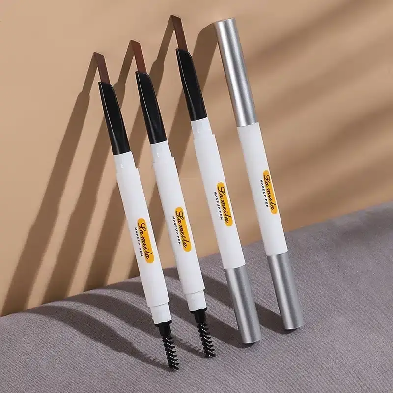 Lameila waterproof eyebrow pen creating natural hair-like strokes on an eyebrow. - thumbnail