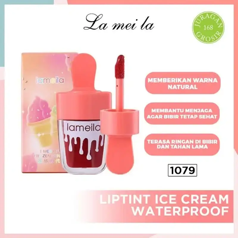 Multiple Lameila Lip tint waterproof swatches applied on skin, displaying various vibrant shades and smooth finish. - thumbnail