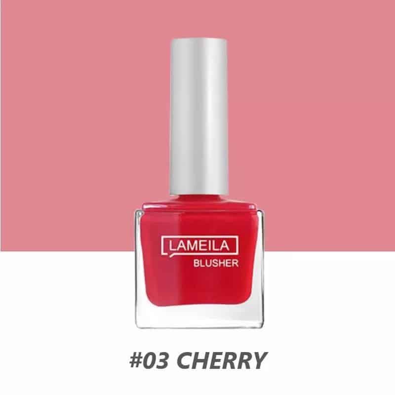 Lameila Liquid Blush Cherry 03 in a clear tube, showcasing its vibrant rosy liquid. - thumbnail