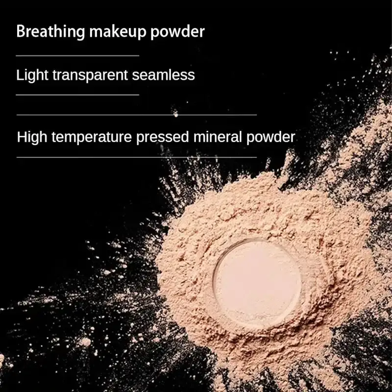 Lameila pressed powder compact opened, revealing Natural Color 03 powder, mirror, and white puff. - thumbnail