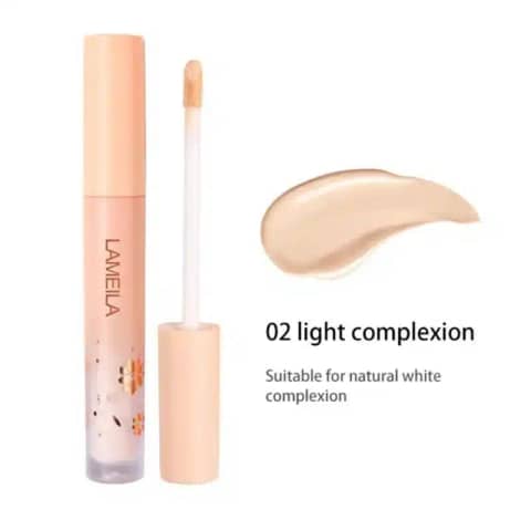 Two Lameila Waterproof Concealer Light 02 tubes, one open with doe-foot applicator.