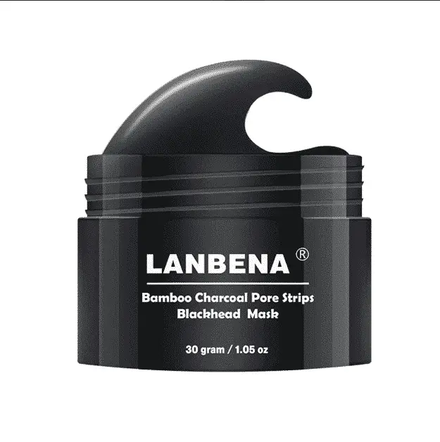 Lanbena Bamboo Charcoal Blackhead Mask in its white squeeze tube, clearly displaying brand and product details.