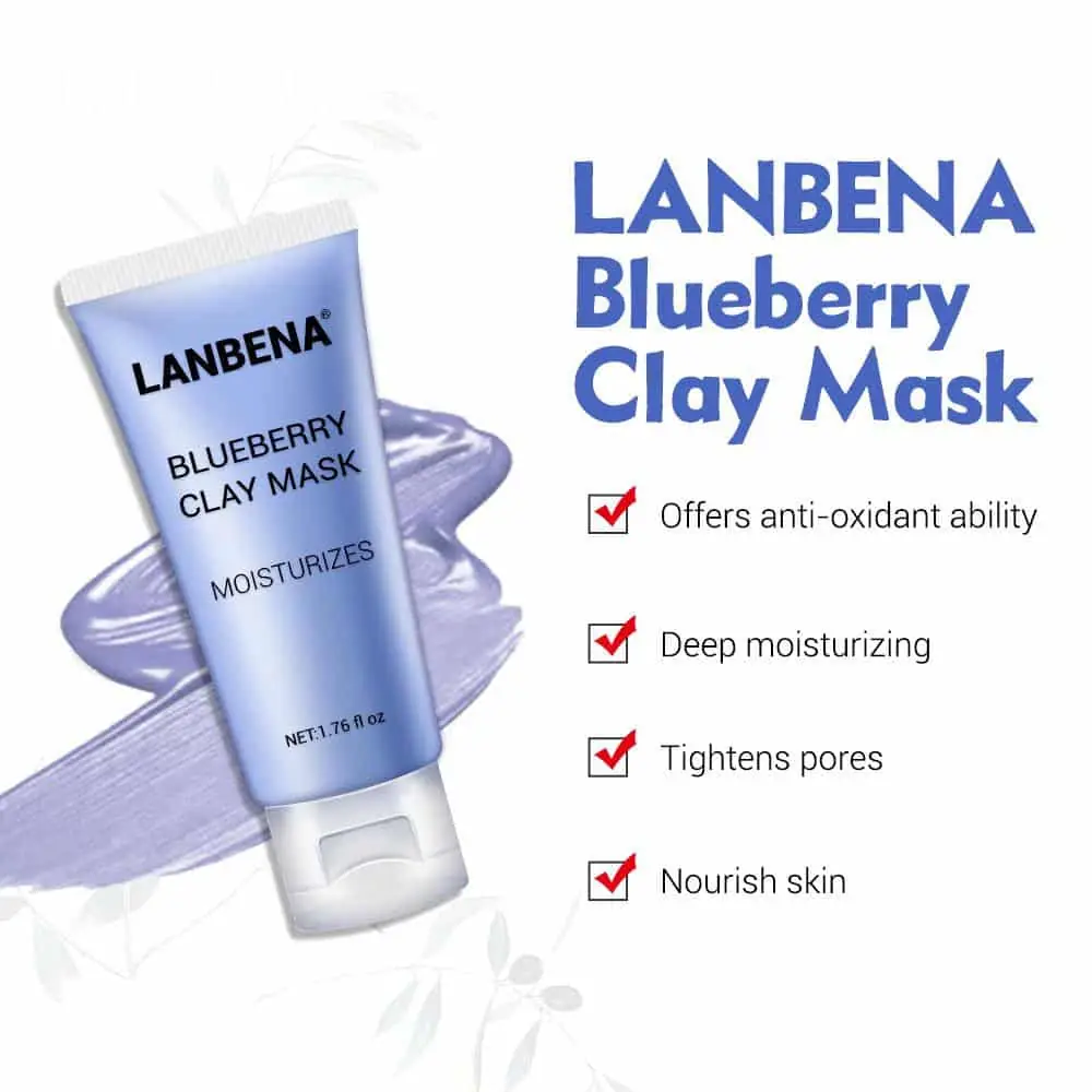 Hand applying the Breylee LANBENA Blueberry Clay Mask directly onto a face. - thumbnail