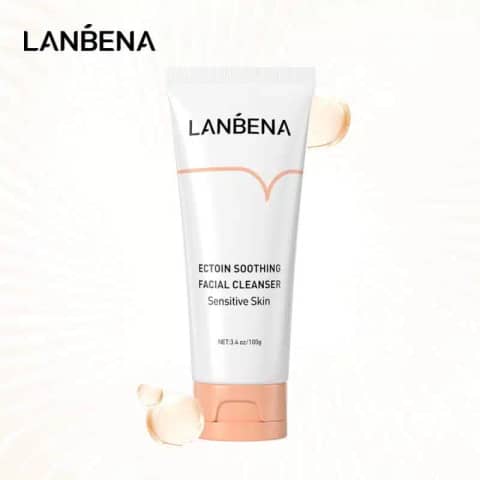 Lanbena Soothing Face Wash 100g in white tube, clearly showing the front label.