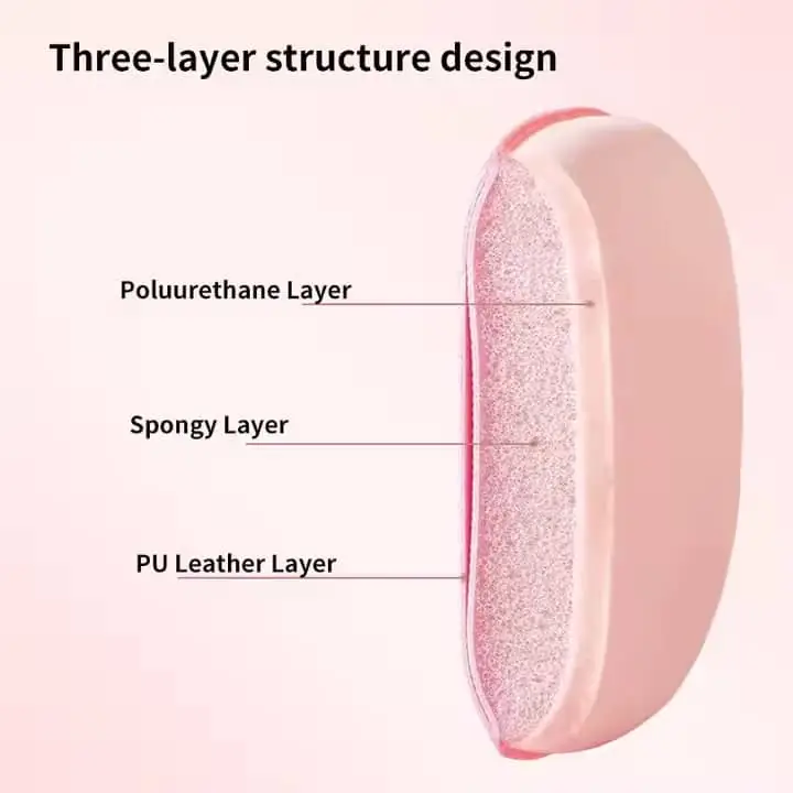 Hand holding an LMLTOP finger puff, demonstrating precise application of makeup powder. - thumbnail