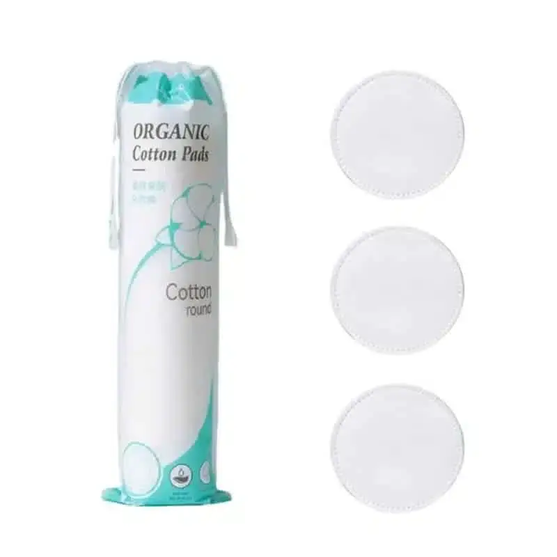 Close-up of LMLTOP soft green organic cotton pads stacked, highlighting texture. - thumbnail