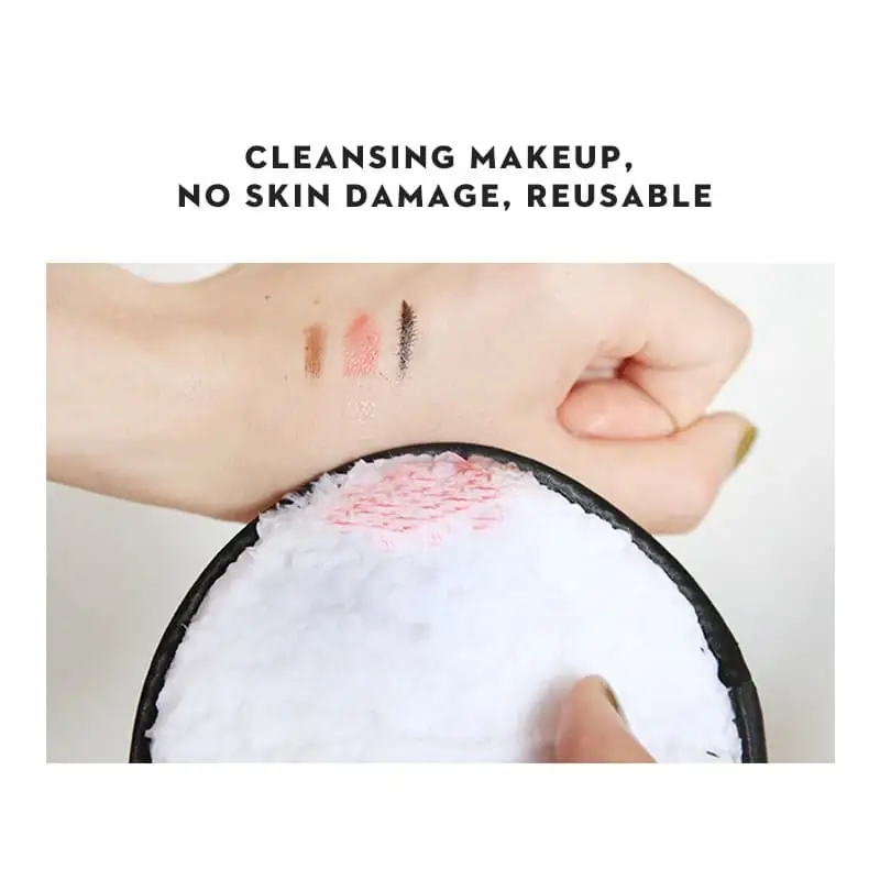 Pink Maange make-up remover sponge with water droplets, ready for gentle and effective facial cleansing. - thumbnail