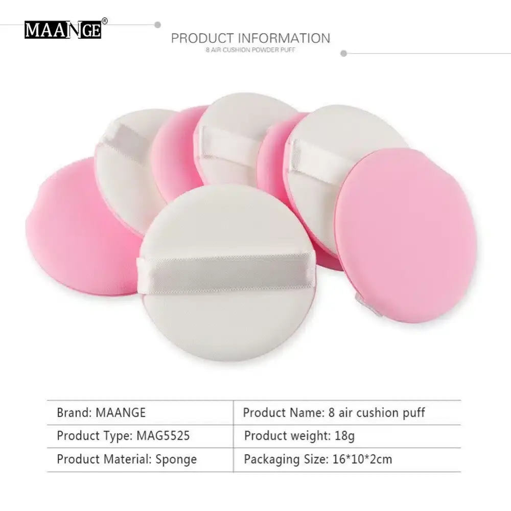 Close-up of a soft Maange pink teardrop makeup sponge, highlighting its blending texture. - thumbnail