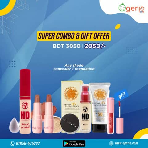 3W Clinic Collagen budget-friendly makeup and skincare combo featuring lotion, BB cream, and eye cream.