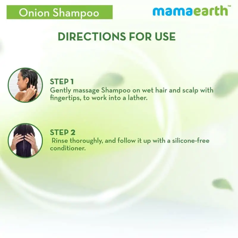 Two Mamaearth Onion Shampoo 250ml bottles, one prominent in foreground, showcasing packaging. - thumbnail