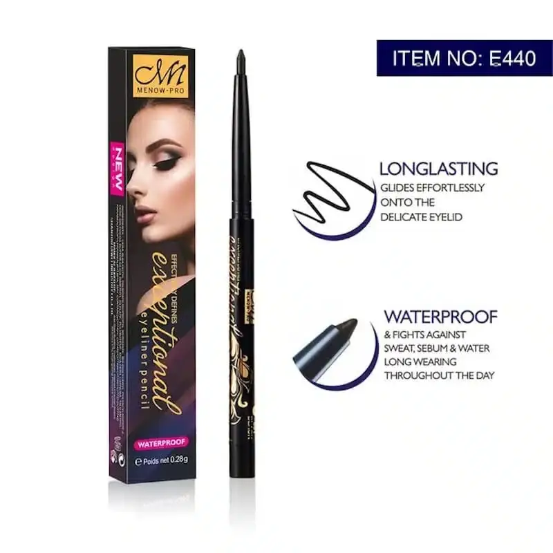 Close-up of the sharpened black tip of the Menow Exceptional Eyeliner Pencil Kajal. - thumbnail