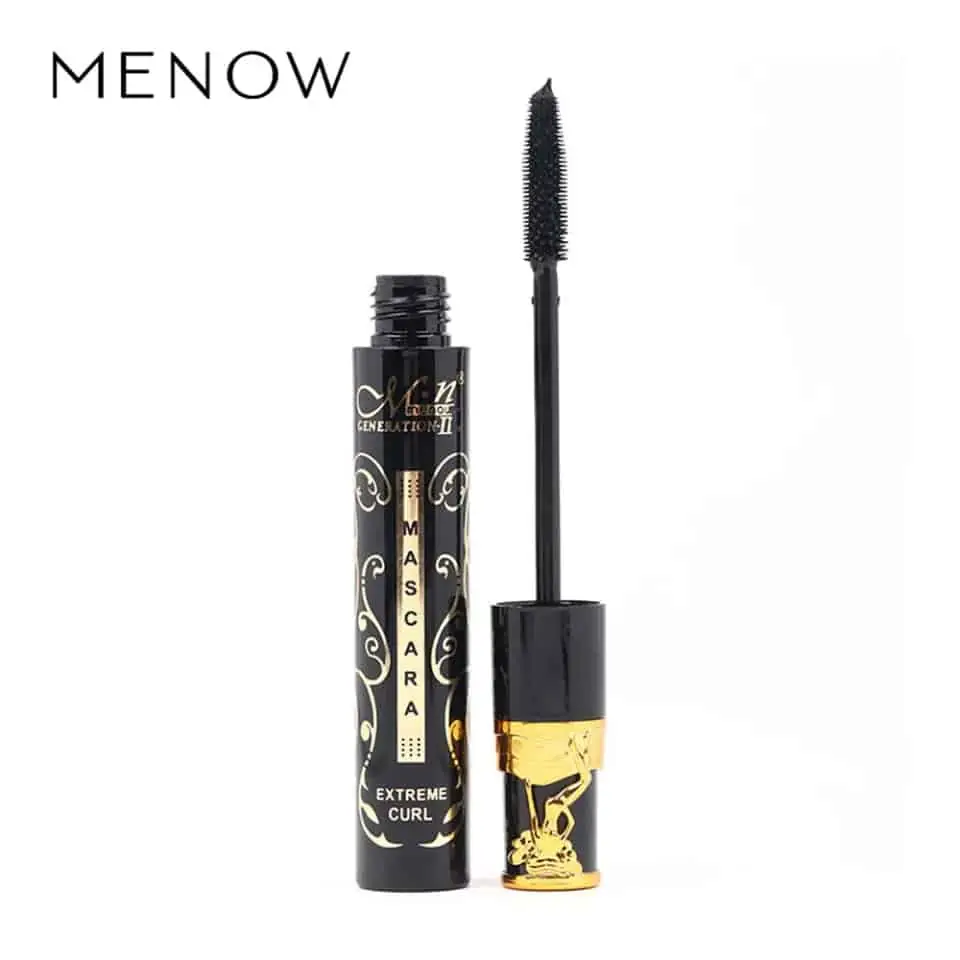 Close-up of the Menow Extreme Curl Mascara Gen 2 wand, featuring dense black bristles for curling. - thumbnail