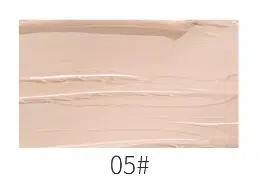 Menow liquid foundation swatches showcasing five different shades applied linearly on a forearm. - thumbnail