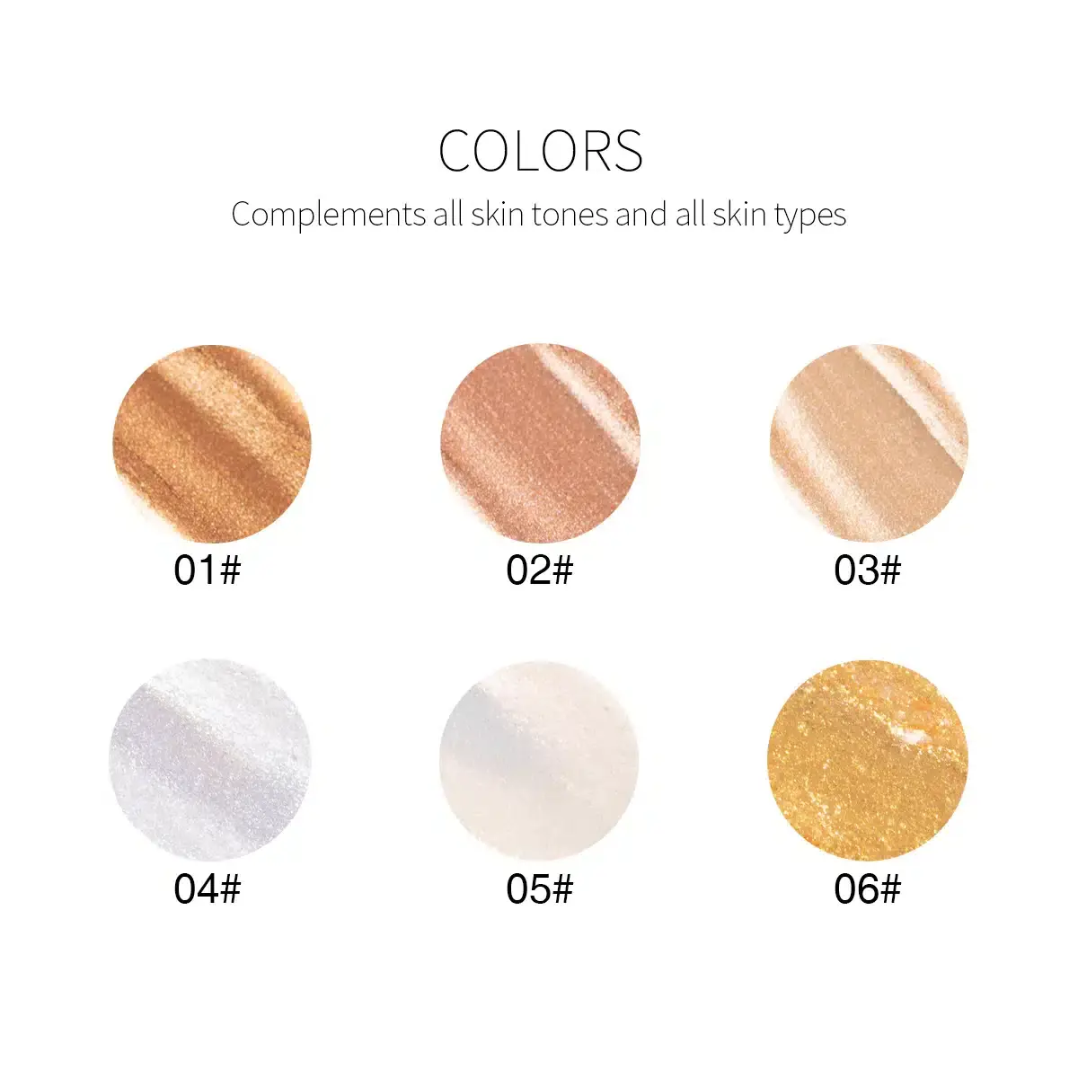 Close-up, angled Menow Liquid Highlighter Drops bottle with black dropper, revealing shimmery golden liquid. - thumbnail