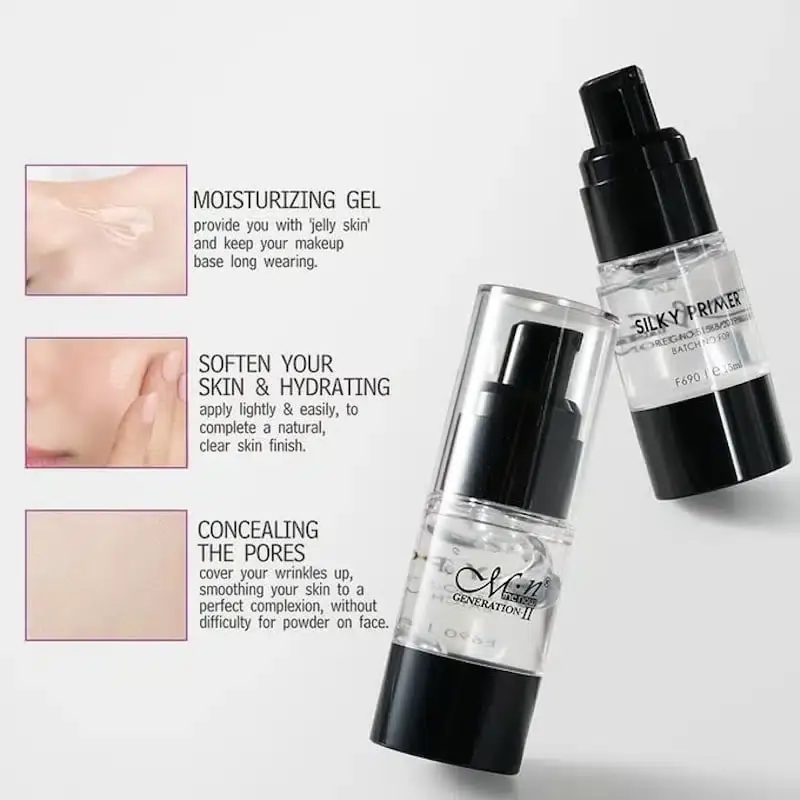 Menow Silky Base Visage 15ml primer tube lying horizontally on a white background. - thumbnail