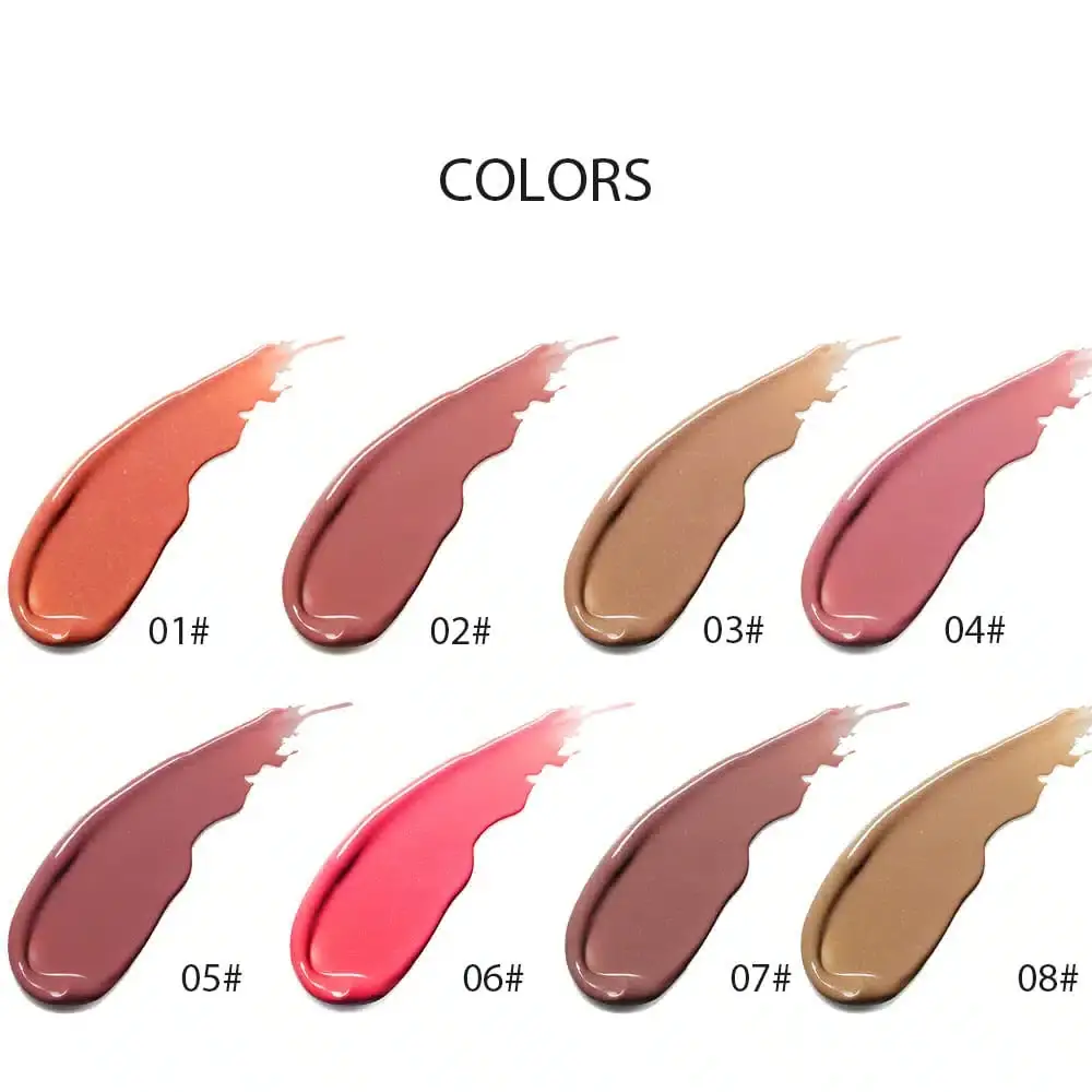 Close-up of Menow Tint Liquid Blush 02 with applicator wand displaying the liquid texture. - thumbnail