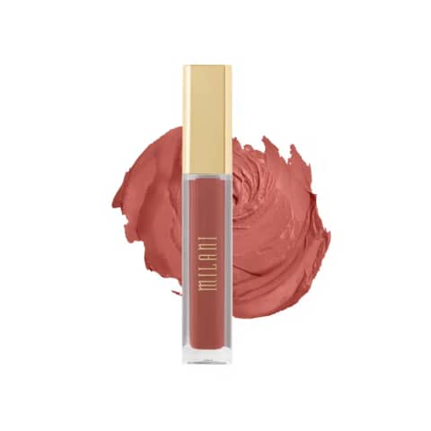 Milani Amore Matte Lip Creme Loved with its luxurious gold tube and soft doe-foot applicator.