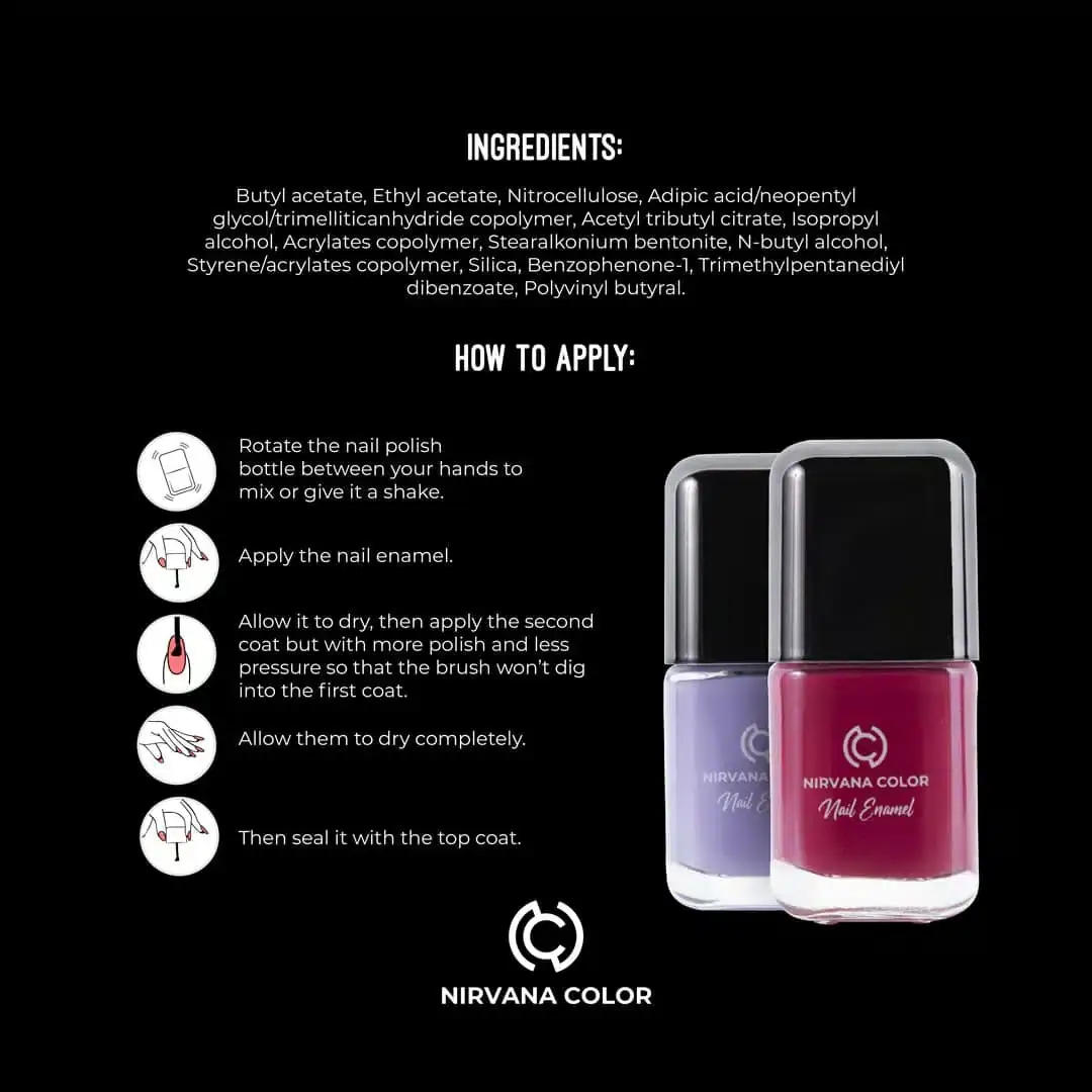 Two Nirvana Sweet Shadow 04 nail enamel bottles, one upright and one angled, showcasing brand label. - thumbnail