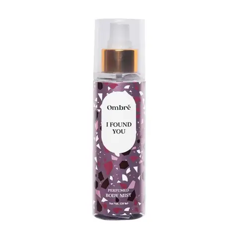 Ombre Perfumed Body Mist "I Found You" 120ml bottle, featuring an elegant pink-purple gradient design.