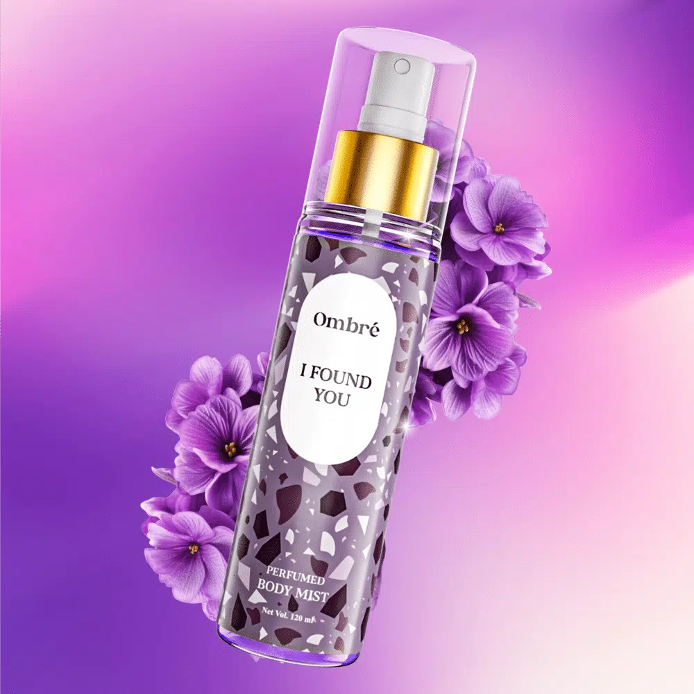 Close-up of Ombre "I Found You" Perfumed Body Mist bottle, highlighting its clear cap and label. - thumbnail
