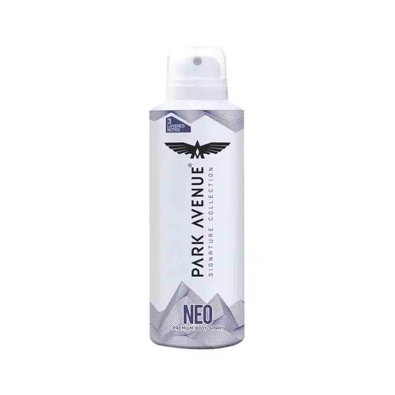 Full black matte Park Avenue Signature Collection Neo body spray bottle, silver cap and details. - thumbnail