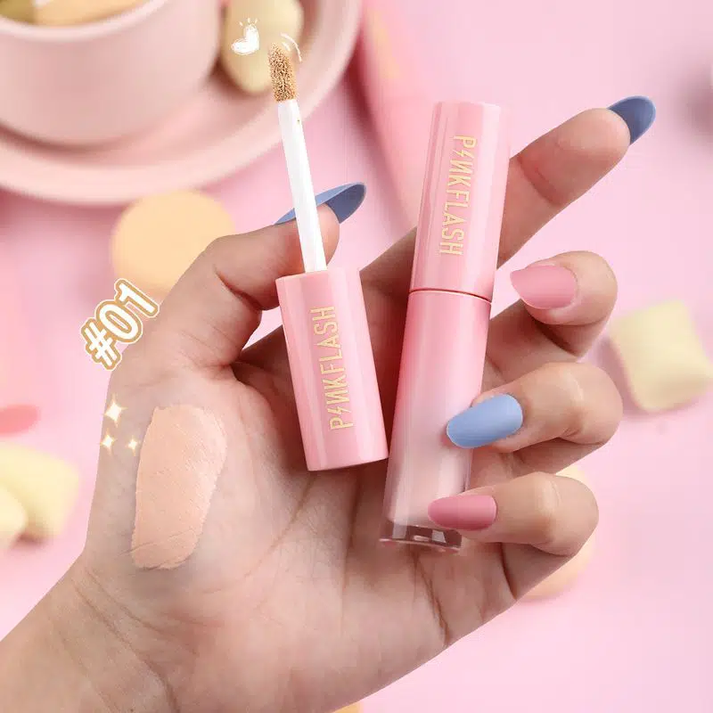 Pink Flash Lasting Matte Concealer Shade 01, full light beige tube standing upright. - thumbnail