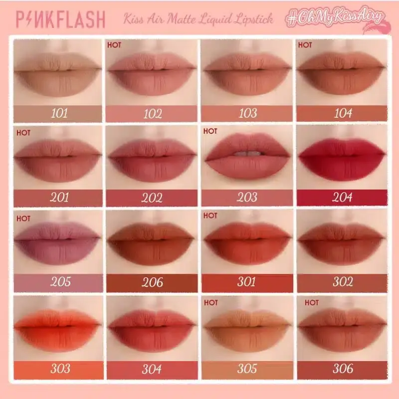 Close-up of Pink Flash LIQUID Duo Matte Lipstick applicator wand, highlighting its smooth, pigmented texture. - thumbnail