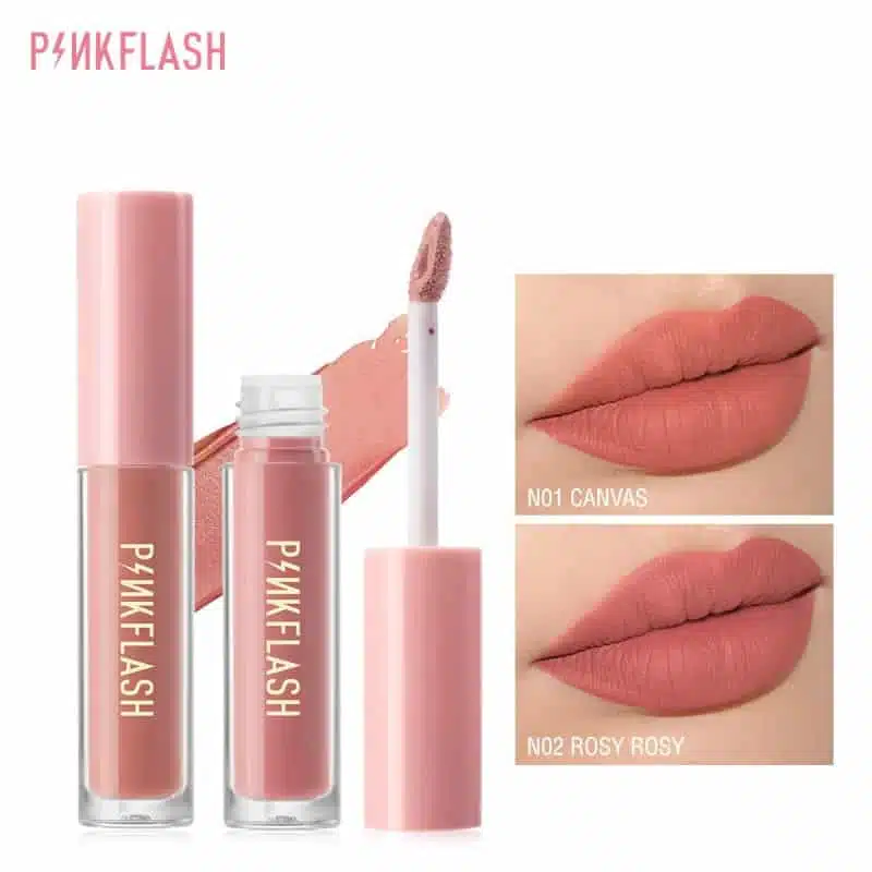 Close-up of Pink Flash N01 Melting Matte Lipstick bullet, showcasing its smooth texture and precise tip. - thumbnail