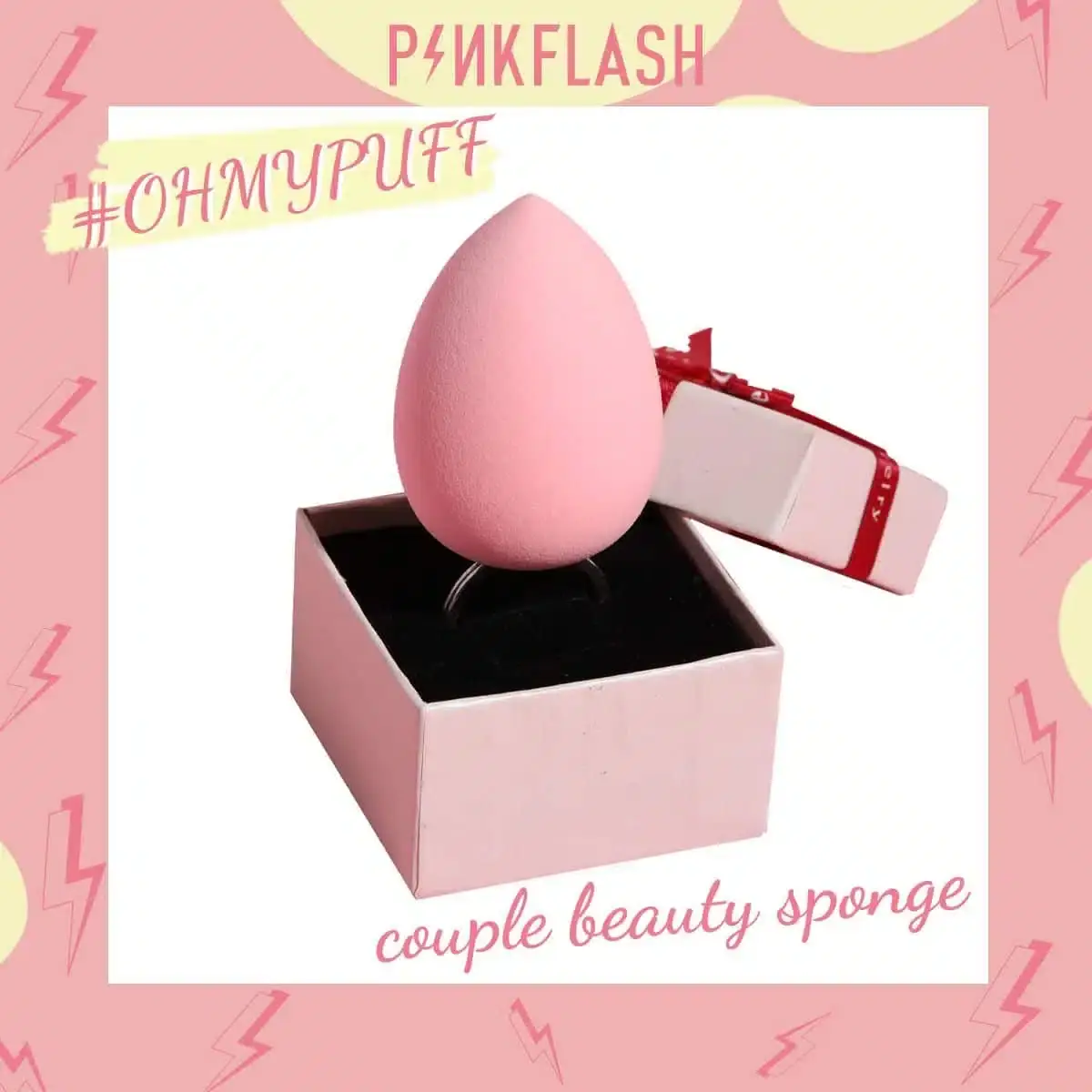 Two soft pink Pink Flash Oh My Beauty Blender T01 makeup sponges side by side. - thumbnail