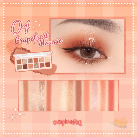 Pink Flash Pro Touch Grapefruit Mousse palette closed, displaying nine beautiful shades through its clear lid.