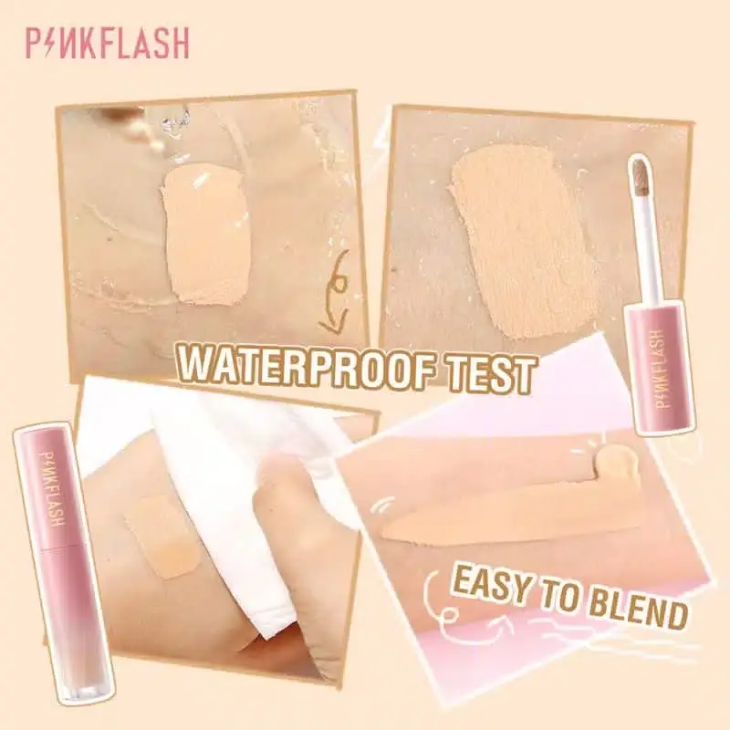 Upright Pink Flash Lasting Matte Concealer Shade 03 tube showcasing its beige packaging and black cap. - thumbnail