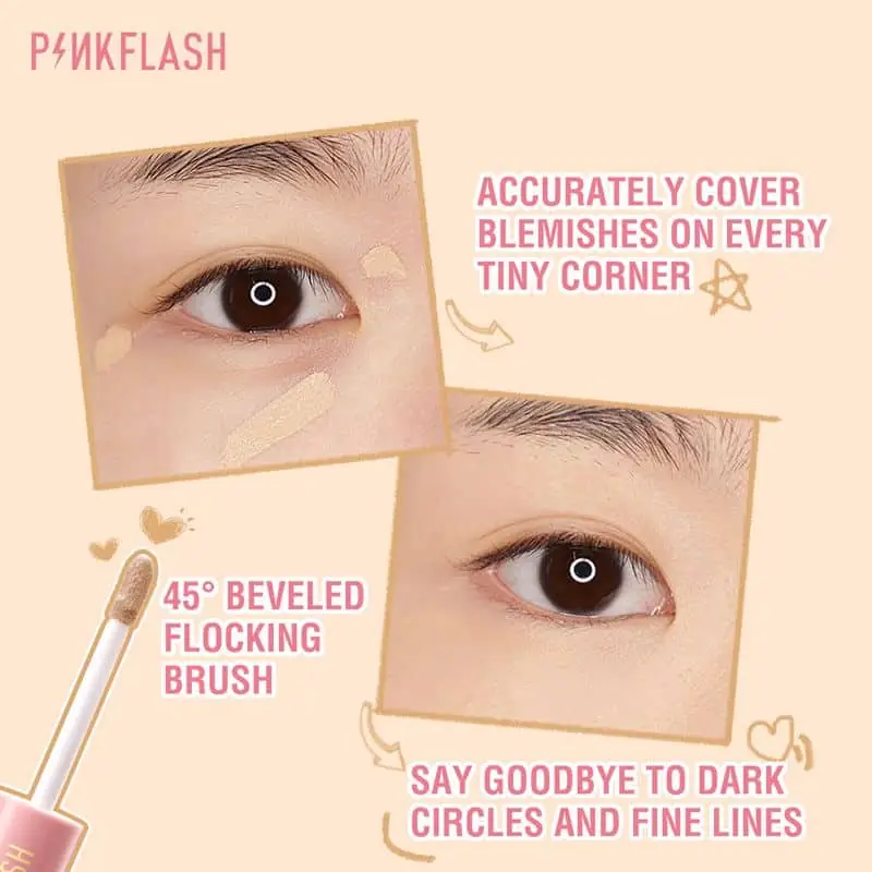 Close-up of Pink Flash Lasting Matte Concealer Shade 04 tube, brand name clearly visible. - thumbnail