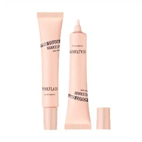 Pink Flash Pro Touch Makeup Base Primer F12 in its light pink tube with black cap.