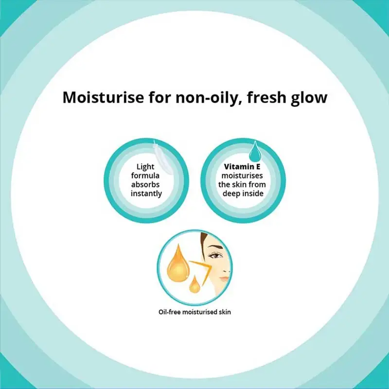 Close-up of Ponds Light Moisturiser white cream being gently applied to skin with a finger. - thumbnail