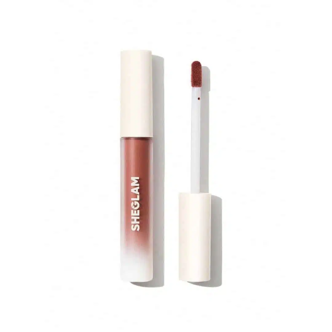 Sheglam Matte Liquid Lipstick Maven in sleek transparent tube with black cap, front view. - thumbnail
