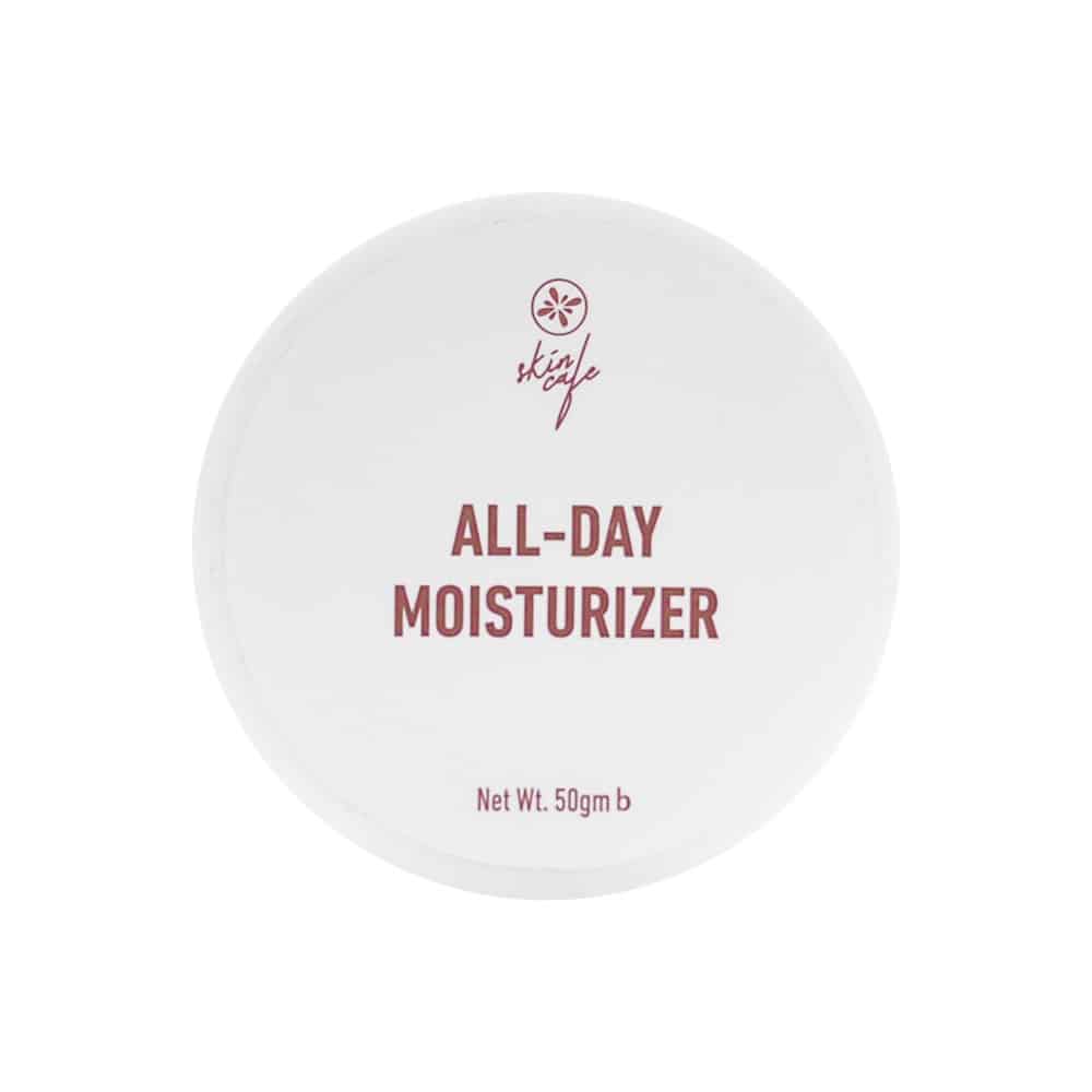 Skin Cafe All Day Moisturiser with Niacinamide 50g jar and box, prominent front view. - thumbnail