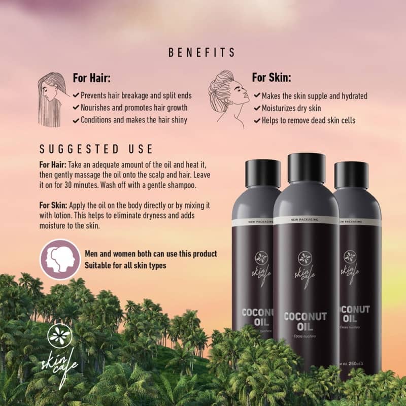 Close-up detail of Skin Cafe Organic Extra Virgin Coconut Oil bottle's white flip-top cap. - thumbnail