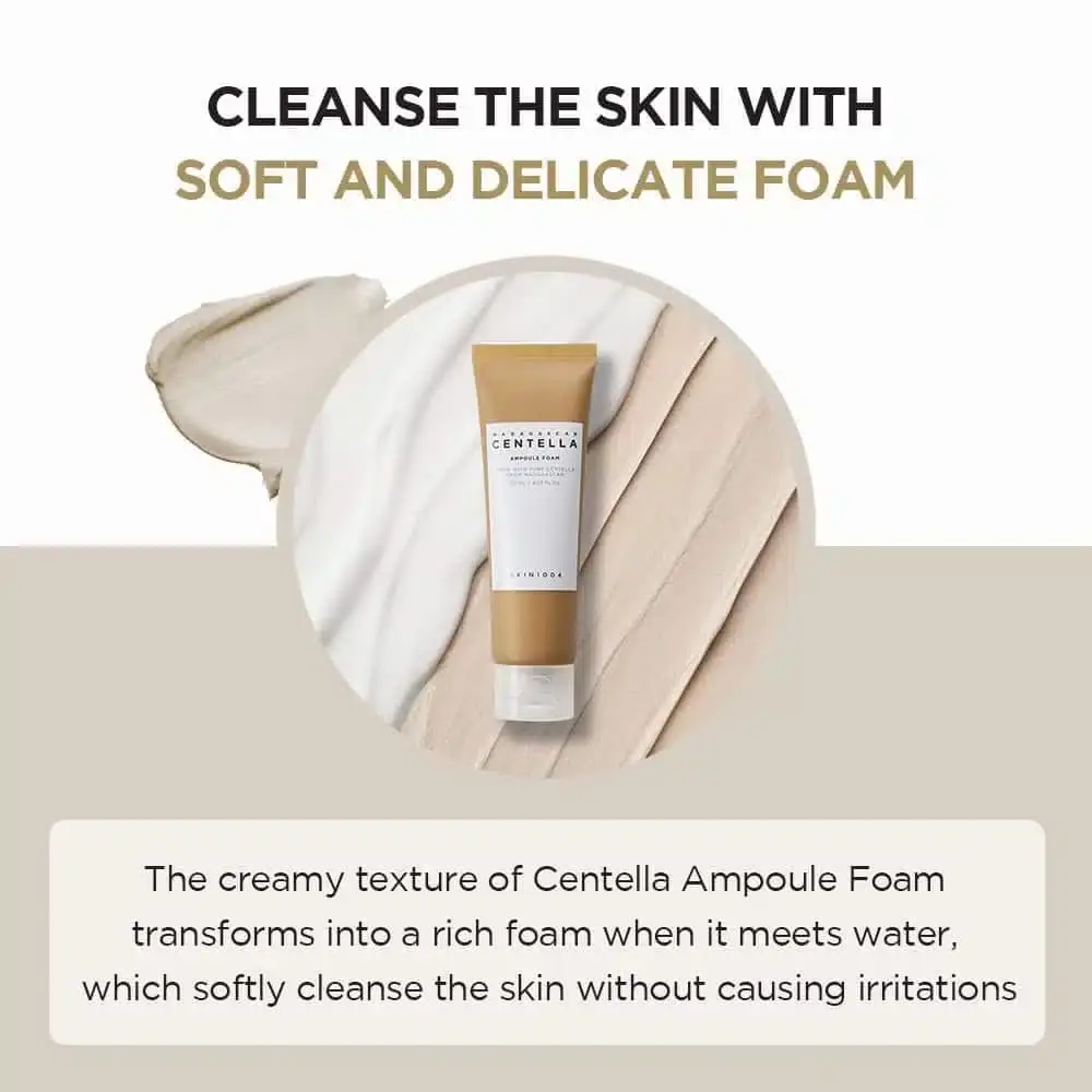 Skin1004 Madagascar Centella Ampoule Foam Cleanser 125ml tube, showing detailed back label information. - thumbnail