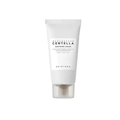 Skin1004 Madagascar Centella Soothing Cream 30ml white tube with green cap, standing upright.