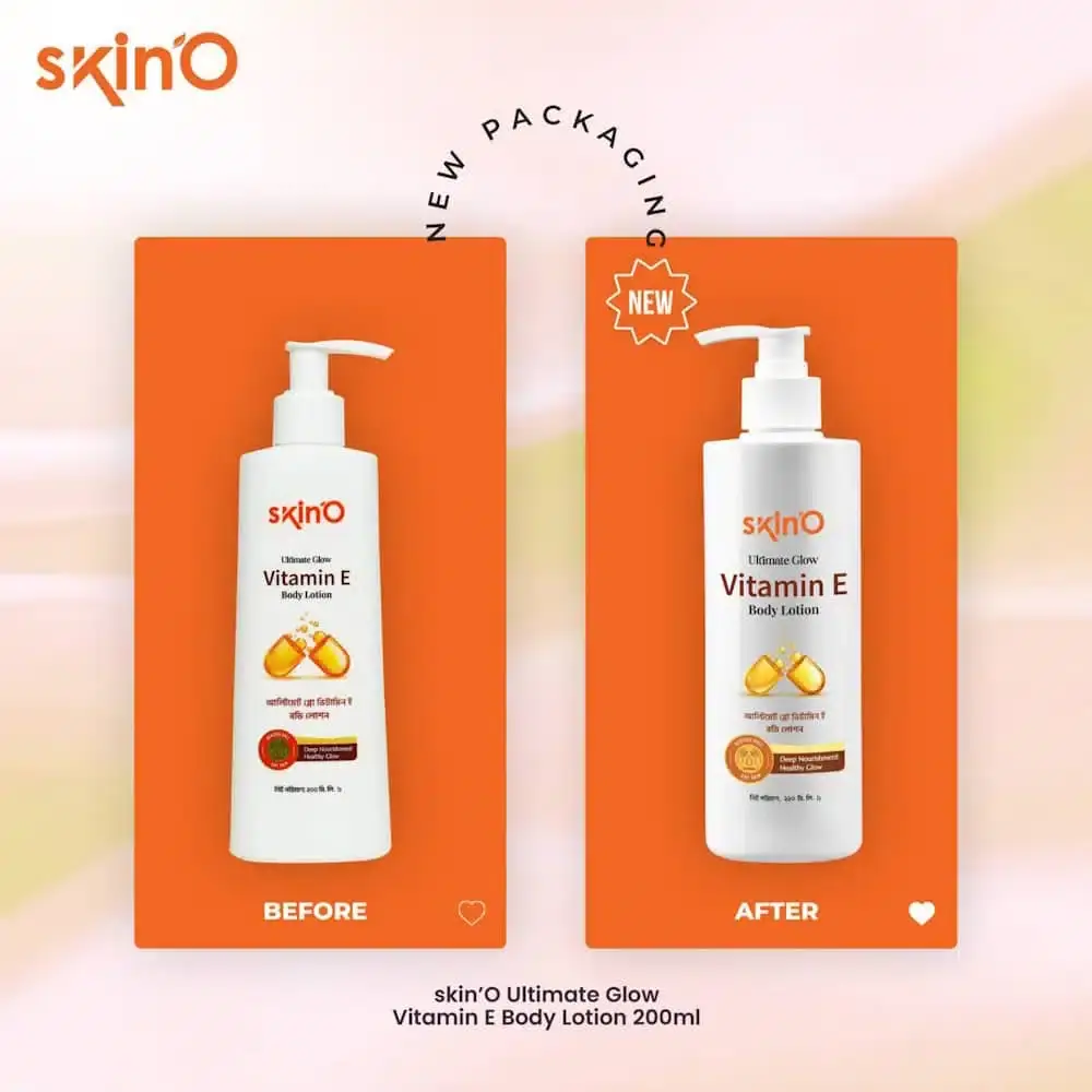 Close-up of SkinO body lotion's pink pump dispenser showing white lotion texture. - thumbnail
