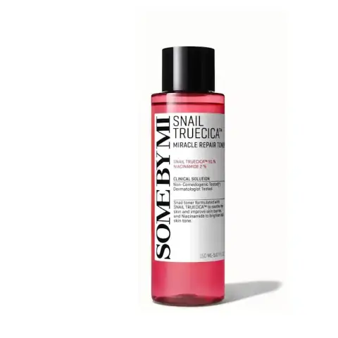SOME BY MI Snail Truecica Miracle Repair Toner 150ml in its amber bottle with white pump, upright.